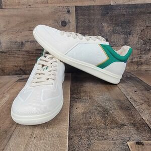 Rothys RS01 Men Lightweight Lace Up Sneakers Ivory White Green M9.5 NWOT Limited
